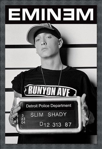 Framed Framed Slim Shady Mugshot - Eminem