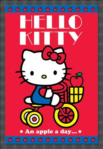 Framed Framed An Apple A Day - Hello Kitty
