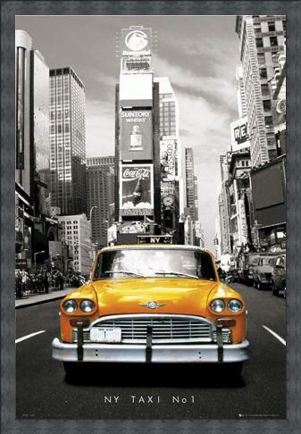 Framed Framed New York Taxi Number 1 - New York, USA