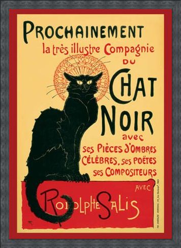 Framed Framed Tournee du Chat Noir (Turn of the Black Cat) - Theophile Alexandre Steinlen