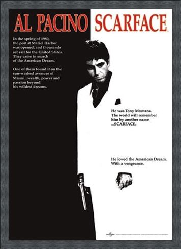 Framed Framed Scarface Movie Score - Al Pacino - Scarface