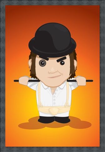 Framed Framed Cartoon Alex - A Clockwork Orange