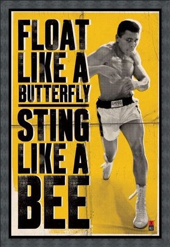 Framed Framed Float Like a Butterfly - Muhammad Ali