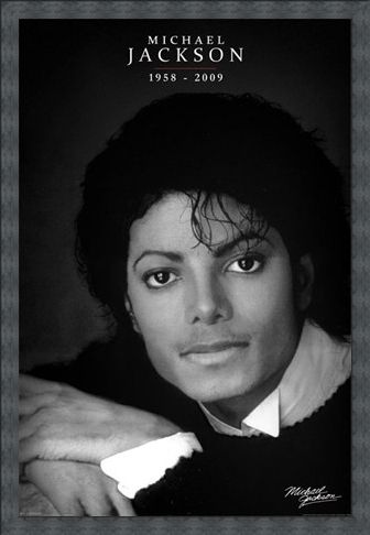 Framed Framed Black and White Portrait - Michael Jackson