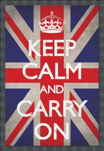 Framed Framed Keep Calm Union Jack - Keep Calm and Carry On