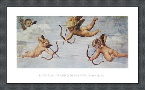Framed Framed Trionfo Di Galetea - Raffaello Sanzio Raphael
