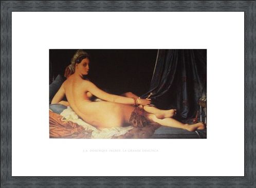 Framed Framed La Grande Odalisca - J A Dominique Ingres