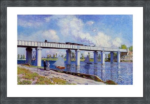 Framed Framed The Bridge at Argenteuil - Claude Monet