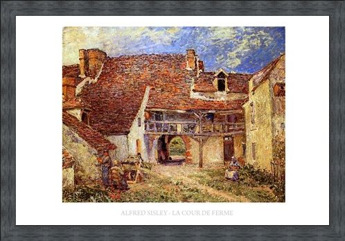 Framed Framed The Farmyard - Alfred Sisley