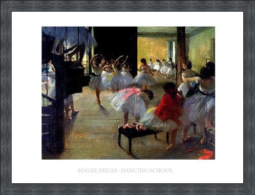 Framed Framed Dancing School - Edgar Degas