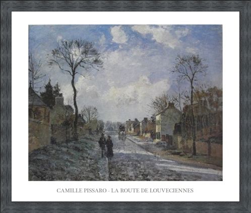 Framed Framed The Road to Louveciennes - Camille Pissaro