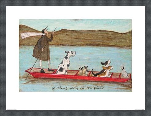 Framed Framed Woofing along on the River - Sam Toft