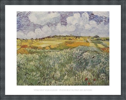 Framed Framed Plains Near Auvers - Vincent Van Gogh