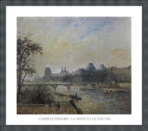 Framed Framed The Seine and The Louvre - Camille Pissaro