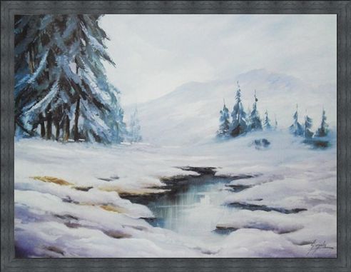 Framed Framed Winter in Comelico - B Gionola