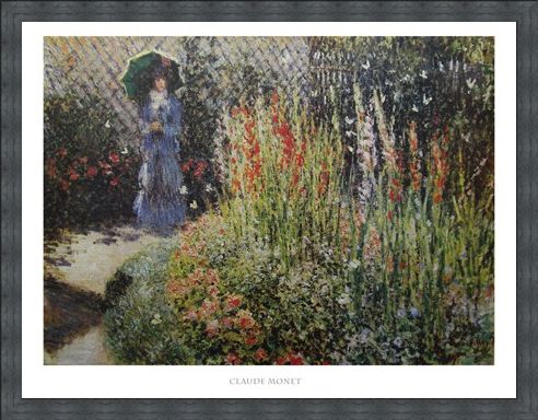 Framed Framed Gladioli - Claude Monet