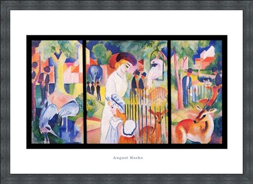 Framed Framed Zoological Garden 1912 - August Macke