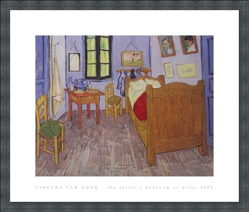 Framed Framed The Artist's Bedroom at Arles 1889 - Vincent Van Gogh