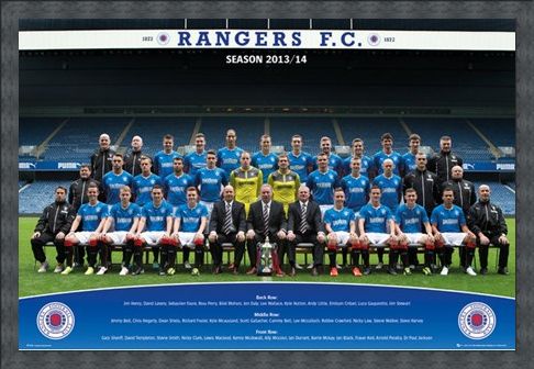 Framed Framed Team Photo 2013/14 - Rangers Football Club