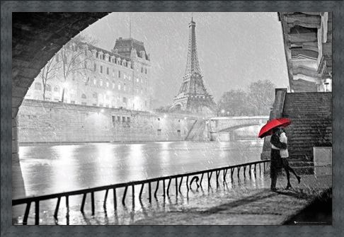 Framed Framed Parisian Kiss - Paris