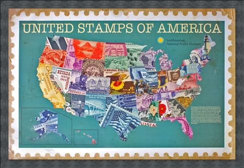 Framed Framed United Stamps Of America - The Smithsonian Institute