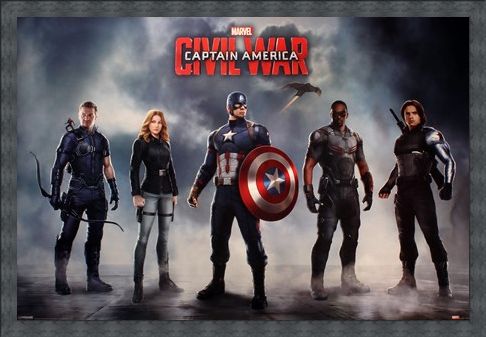 Framed Framed Team Stars and Stripes - Captain America Civil War