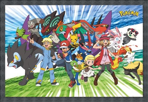 Framed Framed Travelling Party - Pokémon