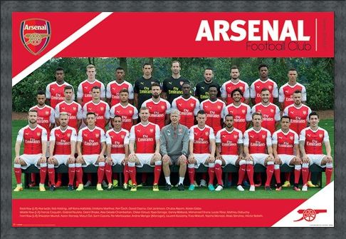 Framed Framed Team Photo 2016/2017 - Arsenal FC