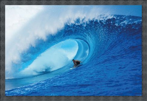 Framed Framed Riding The Wave - A Deep Blue View