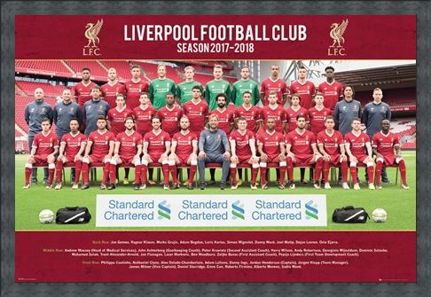 Framed Framed Photo 17-18 - Liverpool Team
