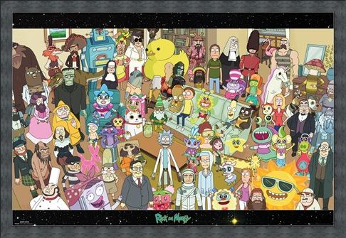 Framed Framed Cast - Rick and Morty