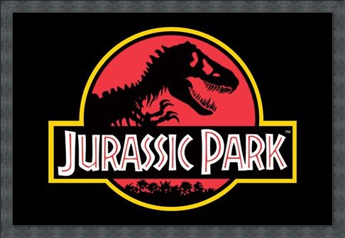 Framed Framed Movie Logo - Jurassic Park