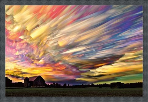 Framed Framed Pastel Clouds - Sunset Spectrum
