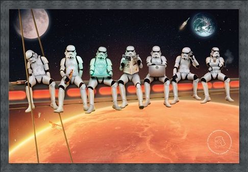 Framed Framed Stormtroopers On Girders - Lunch Break