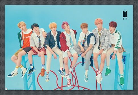 Framed Framed Blue - BTS K-Pop