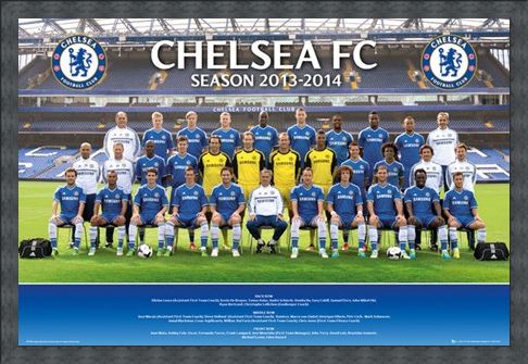 Framed Framed Team Photo 2013/14 - Chelsea Football Club
