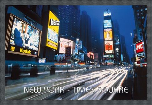 Framed Framed Neon Panorama - New York City