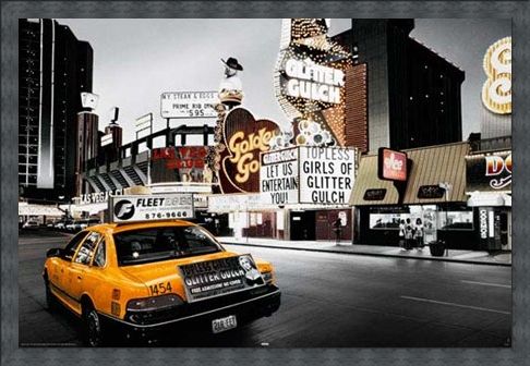 Framed Framed Glitter Gulch - Streets of Vegas