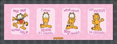 Framed Framed Cheeky Comic Cat - Garfield