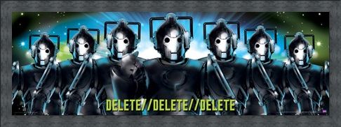 Framed Framed Delete, Delete, Delete - Doctor Who Cybermen