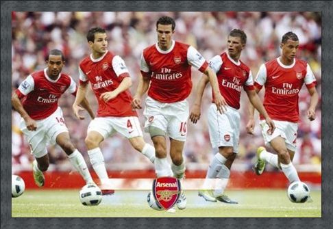 Framed Framed The Gunners Star Players - Arsenal Football Club