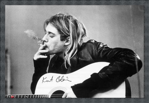 Framed Framed Having a Smoke - Kurt Cobain