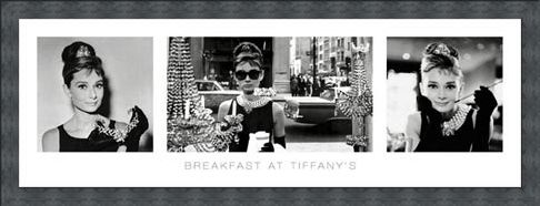 Framed Framed Breakfast At Tiffany's Tryptich - Audrey Hepburn