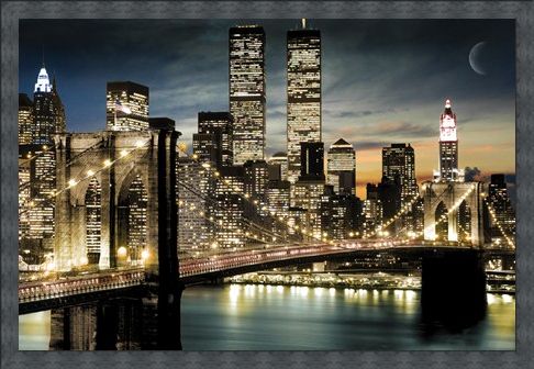 Framed Framed Twinkling Lights - Manhattan, New York City