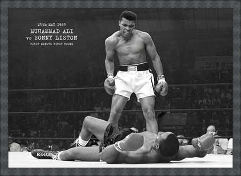 Framed Framed Muhammad Ali vs. Sonny Liston - Muhammad Ali