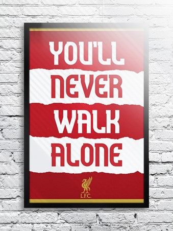 Black Wooden Framed You Ll Never Walk Alone Liverpool Fc Poster Buy Online