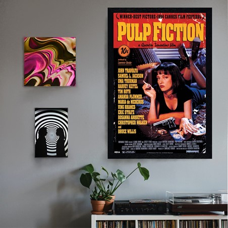 Black Wooden Framed Quentin Tarantino Classic Pulp Fiction Poster Buy Online