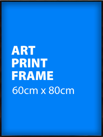 60x80cm Gloss Black Poster Frame - Suitable for Art Prints