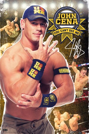 You Can't See Me, WWE's John Cena Poster - PopArtUK