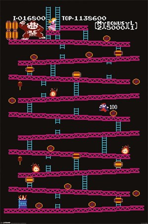 Donkey Kong Retro Gaming Poster - Buy Online